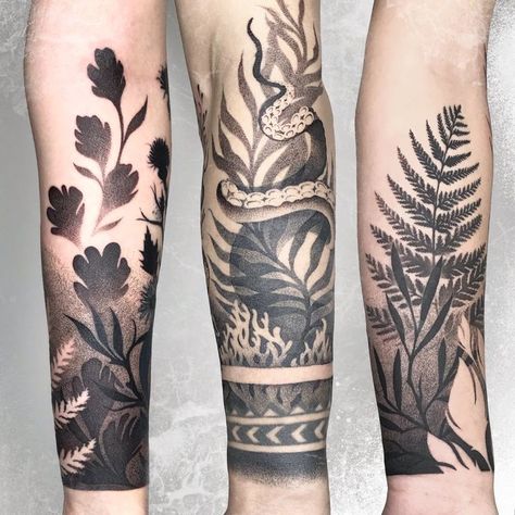 Pin on Quick Saves Natur Tattoo Arm, Awful Tattoos, Nature Tattoo Sleeve, Fern Tattoo, Floral Tattoo Sleeve, Geniale Tattoos, Tatuaje A Color, Tattoo Desings, Botanical Tattoo