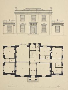 Place Reference, Country House Floor Plan, English Country House Plans, Georgian House Plans, Manor House Plans, Maps Design, Professional Portfolio, English Manor Houses, Mansion Floor Plan