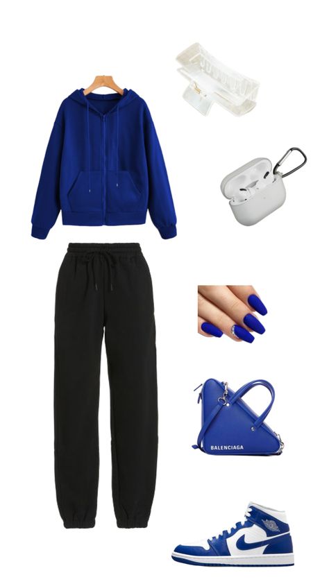 Dark Blue Sweatpants Outfit, Dark Blue Outfits, Blue Sweatpants Outfit, Wizard Oc, Dark Blue Outfit, Navy Blue Outfit, Slippers Outfit, Sweatpants Outfits, Blue Slippers