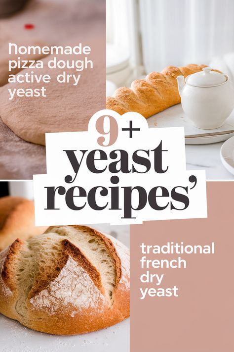 Bake your way to deliciousness with simple yeast recipes that fill your kitchen with yummy aromas. From fluffy bread to sweet rolls and tasty pizza dough these easy ideas will impress family and friends. Perfect for beginners and seasoned bakers alike. Enjoy the magic of yeast in your home! Sweet Yeast Bread Recipes, Active Dry Yeast Recipes, Classic Pizza Dough Recipe, Pillsbury Cinnamon Roll Recipes, Butternut Squash Recipes Easy, Beginners Bread Recipe, Sweet Dinner Rolls, Recipes With Yeast, Cinnamon Bread Recipe