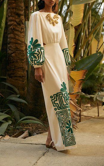 Women's Johanna Ortiz Spring Summer 2021 Collection | Moda Operandi Rock Dress, Ethno Style, Looks Street Style, Johanna Ortiz, Cotton Midi Dress, Maxi Dress Cotton, Fashion Weeks, Abayas Fashion, Moda Vintage