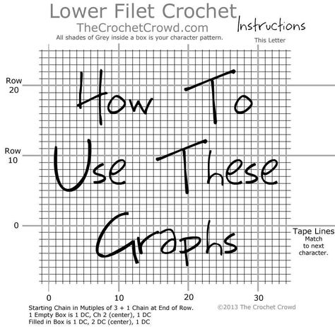 Filet Crochet – How to and Patterns Crochet Cross Stitch, The Crochet Crowd, Crochet Crowd, Embroidery Tips, Graph Crochet, Filet Crochet Charts, Fillet Crochet, Embroidery Alphabet, C2c Crochet