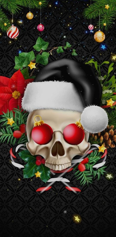 Goth Christmas Wallpaper Iphone, Goth Xmas Wallpaper, Gothmas Wallpaper Backgrounds, Creepy Christmas Wallpaper, Christmas Skull Wallpaper, Jack Skellington Quotes, Skull Christmas Wallpaper, Purple Mustang, Christmas Screen Savers