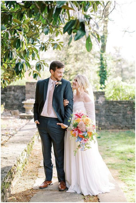 Botanical Garden Wedding, Botanical Gardens Wedding, Garden Wedding Venue, Stone Architecture, Knoxville Wedding, Gardens Wedding, Architecture Old, Flowering Trees, Groom Portrait