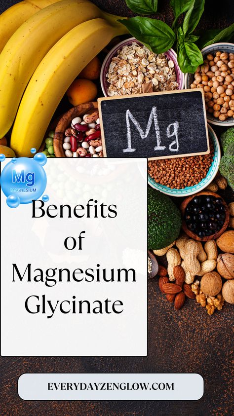 Today we will talk about the benefits of magnesium glycinate, Discover the advantages of using Magnesium Glycinate for improving sleep, mood and muscle health. Delve into our piece to understand why this supplement is becoming popular in health communities. Learn about its benefits and important factors to consider. Keep reading to boost your wellness now! Foods That Have Magnesium, Benefit Of Magnesium, Different Magnesium Benefits, Magnesium Glycinate Benefits Tips, Benefits Of Taking Magnesium, Magnesium Deficiency Symptoms In Women, Magnesium Types And Uses Chart, Magnisum Glycinate, Magnesium L-threonate