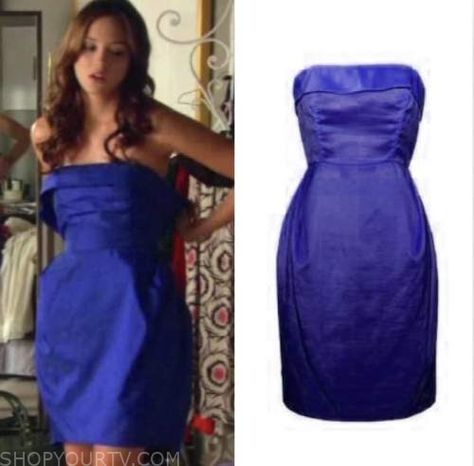 Blair Waldorf Blue Dress, Blair Waldorf Dress, Gossip Girl Season 2, Gossip Girl Season 1, Blair Waldorf Outfits, Blair Waldorf Style, Gossip Girl Blair, Gossip Girl Outfits, Worn On Tv