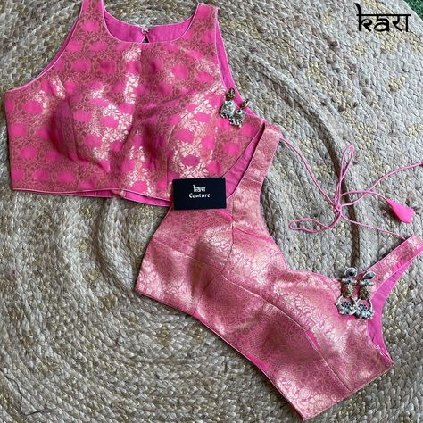 Elegance of raw silk with our pink silk banarsi blouse from Kara. Perfectly blending tradition and modern style, this piece is a must-have for any fashion-forward wardrobe. 💕✨ And our very own Indian Earrings in beautiful designs. DM to order #KaraFashion #RawSilk #IkatBlouse #PinkPerfection #FashionElegance #ModernTradition #StyleStatement #KaraStyle” Banarsi Blouse Design Latest, Banarsi Blouse Design, Banarsi Blouse, Blouse Design Latest, Ikat Blouse, Blouse Designs Latest, Indian Earrings, Pink Silk, Blouse Design