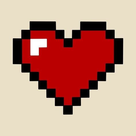 Checkered Heart Drawing, Aesthetic Heart Design, Types Of Hearts Drawing, Minecraft Heart Template, Lego Heart Drawing, Cute Drawings Heart, Cute Hearts Drawings, Romantic Pixel Art, Graphic Heart Design