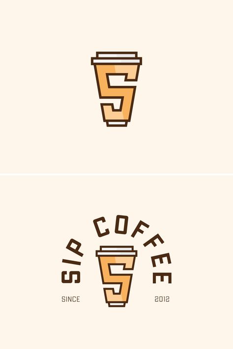 This logo design concept is for a coffee shop called Sip Coffee where I tried to combine the first letter of the brand name with a paper cup. #logo #design #coffee #shop #branding #logodesign #logodesigner #coffeeshoplogo #brandidentity Coffee Shop Logo Design Brand Identity, Cafe Shop Logo, Coffee Logo Design Ideas, Coffee Cup Logo Design, Coffee Bar Logo, Barista Logo, Logo For Coffee Shop, Cup Logo Design, Logo Coffee Shop