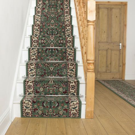 Green Stair Runner, Stair Carpet Runner, Carpet Diy, Persian Green, Iranian Carpet, Indoor Outdoor Carpet, Stair Carpet, Carpet Cleaning Company, Carpet Size