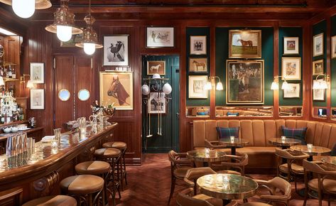 Ralph’s Coffee & Bar | Wallpaper* Polo Bar, The Ritz Paris, Ralph Lauren Store, Pub Interior, Pub Design, London Bars, Bar Interior, Interior Modern, Hotel Lobby