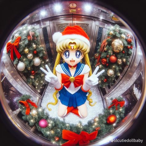 Sailor Moon — Made by: lilcutiedollbaby (TikTok) Sailor Moon Christmas, Sailor Moon Pfp, Moon Pfp, Pfp Christmas, Moon Christmas, Moon Made, Sailor Moon, Moon, Christmas