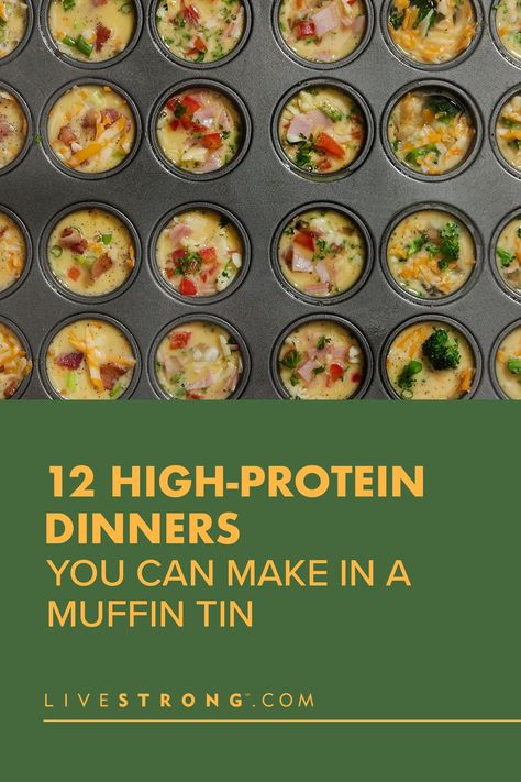 Bariatric Muffin Tin Recipes, Muffin Tin Chicken Recipes, Low Carb Mini Muffin Tin Recipes, Muffin Tin Freezer Meals, High Protein Muffin Tin Recipes, Chicken Muffin Tin Recipes, Muffin Tin Pizza Bites, Egg Bites Muffin Tins High Protein, Muffin Tin Dinner Recipes