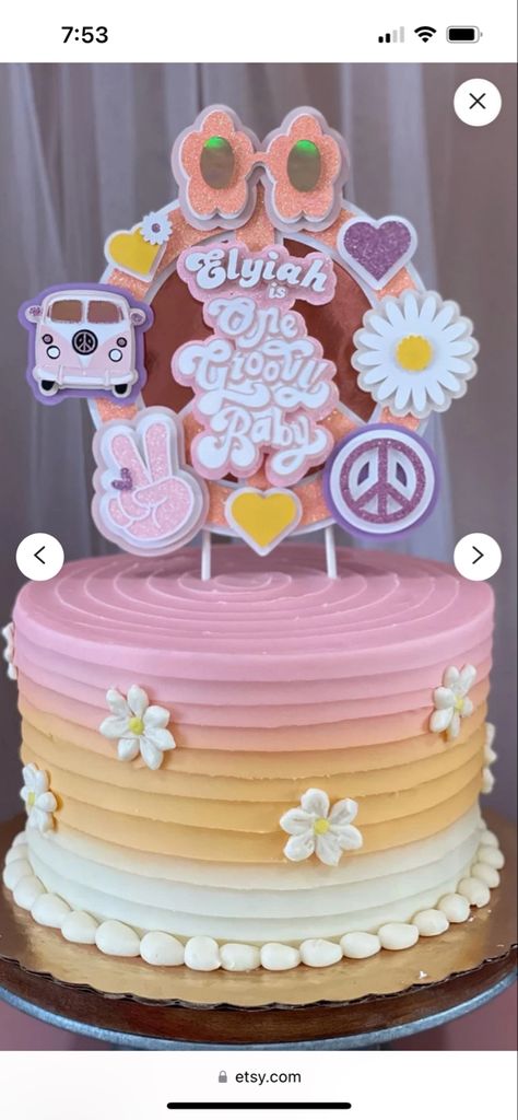 Five Is Vibe Cake, Groovy Theme Birthday Cake, Five Is A Vibe Cake Ideas, 8 Is A Vibe Birthday Cake, 10 Is A Vibe Cake, Nine Is A Vibe Birthday Cake, Peace Sign Birthday Cake, 7 Is A Vibe Birthday Cake, Peace Out Cake