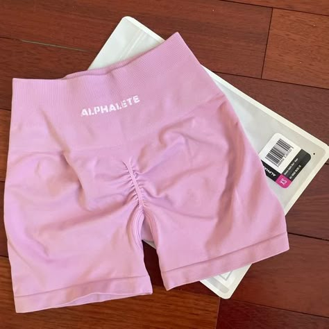 Alphalete Amplify Shorts Aybl Shorts, Functional Pink Athletic Shorts For Workout, Pink Gym Shorts, Alphalete Shorts, Alphalete Outfits, Pink Athletic Shorts With Built-in Shorts For Gym, Alphalete Amplify Shorts, Pink Compressive Athletic Shorts, Gymwear Outfits