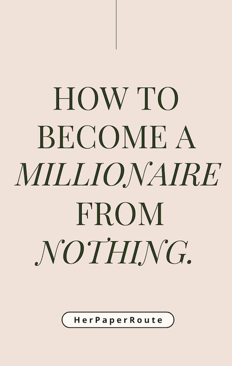 For most people, the thought of being a millionaire is one of the most important things on their bucket list. Learning how to become rich is the easy part, it's the implementation that people stumble on. You can come from nothing and still become a self-made millionaire with the right mindset. You just need to start focusing on your spending habits and invest the right way. But you first need to know these 4 things... How To Become A Millionaire In Your 20s, Ways To Become A Millionaire, How To Be Rich Become A Millionaire, How To Be Successful In Life Make Money, How To Become Rich Fast, Rich And Successful Aesthetic, Self Made Millionaire Women, How To Be A Millionaire, How To Become Famous