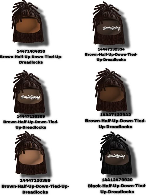 Black Boy Hairstyles, Yk2 Outfits, Brown Hair Roblox, Black Dreads, Code Clothing, Code Clothes, Hair Codes, Cute Dreads, Ball Aesthetic