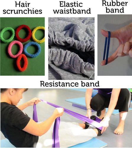 Examples of elastic objects Elasticity Physics, Physical Science, Hair Elastics, Resistance Band, Rubber Bands, Scrunchies, Physics, Force, Kids Rugs