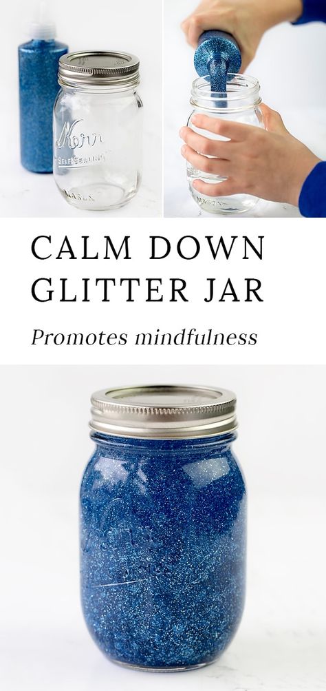 Mindfulness is an important skill for kids to develop. Learn how to make a calm down glitter jar to promote mindfulness and calm in your home or classroom. #glitterjar #socialemotionallearning #sensorybottles #glittertimer #calmdown #angermanagement via @https://www.pinterest.com/fireflymudpie/ Glitter Jars Diy, Calming Jar, Calm Down Jar, Glitter Jars, Sensory Bottles, Mindfulness For Kids, Glitter Diy, Mason Jar Crafts, Jar Crafts