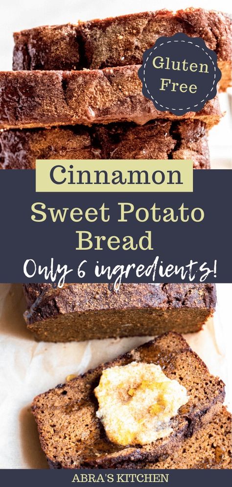 Gluten Free Vegan Bread Recipe, Gf And Vegan Recipes, Gluten Free Sweet Potatoes Recipes, Breakfast Breads Recipes, Gf Quick Bread Recipes, Baking With Sweet Potatoes, What To Eat With Almond Butter, Gluten Free Sweet Breads, Butternut And Sweet Potato Recipes