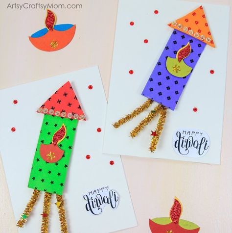 Dusherra Craft Ideas, Dashara Activity For Kids, Diwali Worksheet For Kids, Diwali Takeaway For Preschool, Dusshera Crafts For Kids, Diwali Cards For Kids, Diwali Activity For Kids, Diwali Crafts For Kids, Diwali Craft Ideas