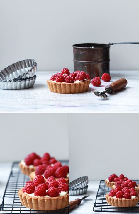 Raspberry Tart Recipe, Almond Crust, Almond Tart, Raspberry Tart, Almond Crusted, Raspberry Almond, Raspberry Tarts, Raspberry Recipes, Gateaux Cake