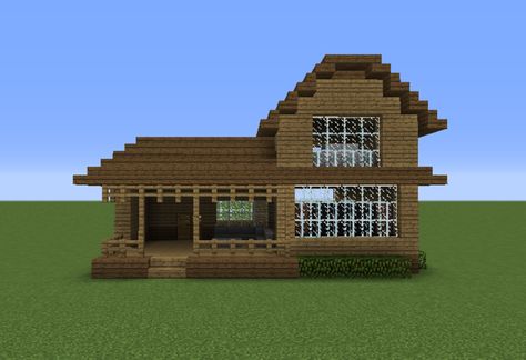 Wooden House 16 - GrabCraft - Your number one source for MineCraft buildings, blueprints, tips, ideas, floorplans! Cute Wooden Minecraft Houses, Minecraft Houses Wood, Wood House Minecraft, Minecraft Wood Mansion, Minecraft Woodcutter House, Minecraft Wooden House, Minecraft Building Designs, Wood House Design, Minecraft Houses Survival