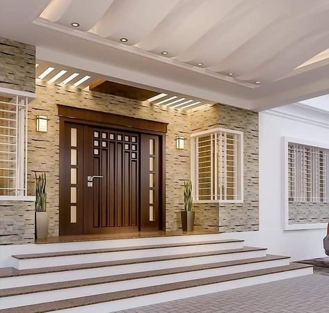 House Hall Design, House Main Door, House Front Door Design, House Main Door Design, Grand Entry, Building Elevation, Indian Home Design, Interior Design Your Home, Architectural Design House Plans