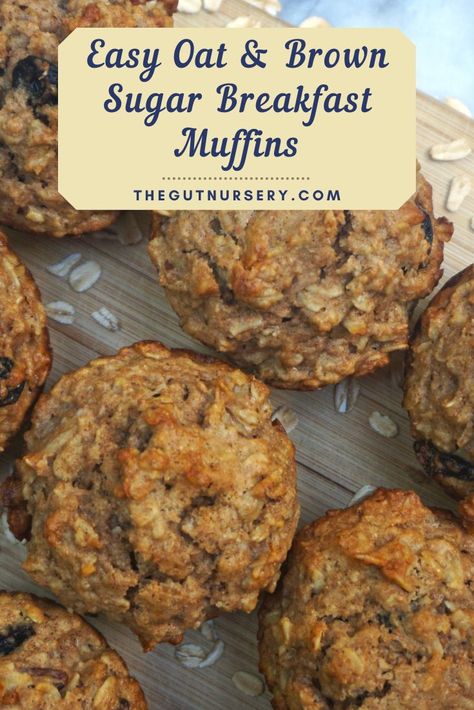 These muffins are packed with oats and whole wheat flour, both of which are great fiber-rich carbohydrates that will slow the absorption of glucose (sugar) into the bloodstream. This will prevent that major energy rush followed by the inevitable crash that comes soon after eating something that consists of processed ingredients such as white flour. These fiber-rich ingredients will instead digest more slowly, resulting in a slower, more uniform absorption of glucose into the blood. Brown Sugar Oatmeal Muffins, Muffins With Chia Seeds, Oat Breakfast Muffins, Flaxseed Muffins, Fiber Muffin, Oat Flour Muffins, Flax Seed Muffins, Rice Flour Recipes, Flax Muffins