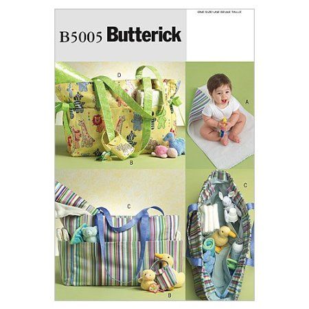 Amazon.com: Butterick Patterns B5005 Diaper Bag, Changing Pad and Pacifier Case, One Size Only: Arts, Crafts & Sewing Diaper Bag Pattern Free, Diaper Bag Pattern, Pacifier Case, Bag Pattern Free, Diaper Bag Tote, Butterick Pattern, Baby Sewing Patterns, Paper Sewing Patterns, Butterick Sewing Pattern