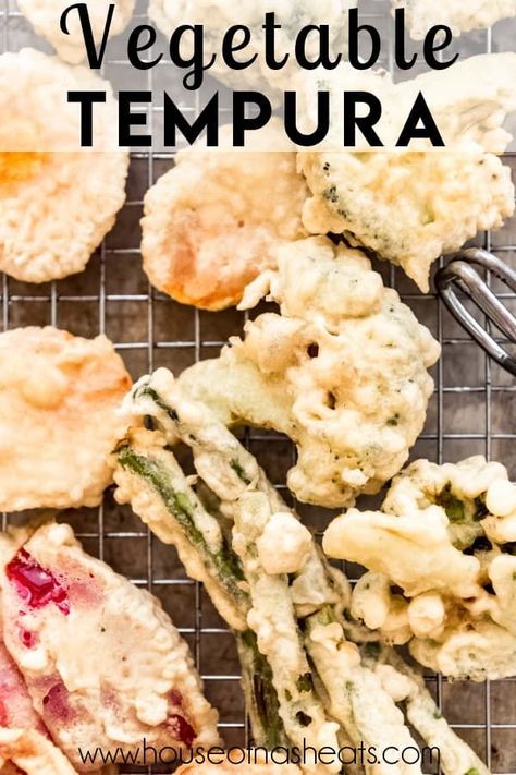 Delicious Vegetable Tempura has a light, crisp outer coating that isn't overly greasy. This classic Japanese dish can be made at home with restaurant-quality results. It makes a great appetizer or side dish! | vegetable tempura recipe | vegetable tempura batter recipe | vegetable tempura recipe Japanese food | vegetable tempura recipe easy | best vegetable tempura recipe | vegetable tempura sauce recipe | vegetable tempura sauce japanese recipes Tempera Batter Recipe, Tempura Batter With Club Soda, Crispy Tempura Batter Recipe, Vegetable Tempura Recipe, Easy Tempura Batter, Tempura Recipes, Tempura Batter Recipe, Batter For Fish, Japanese Tempura