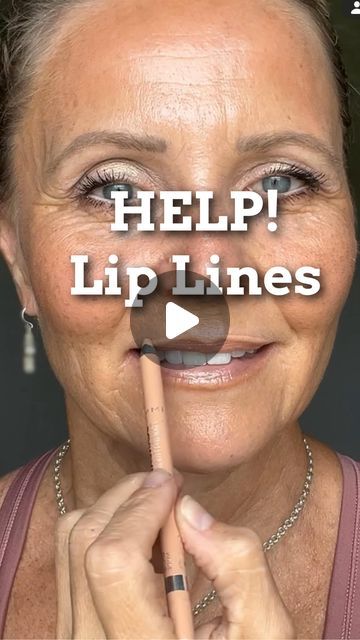 Lip Lines Wrinkles, How To Match Lip Liner With Lipstick, Lined Lips With Gloss, Women With Wrinkles, Lipstick For Dark Lips, Lip Liner Looks, Apply Lip Liner, Upper Lip Wrinkles, Lip Liner Tutorial