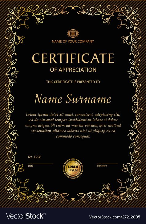 Awards Certificates Design, Makeup Marketing, Certificate Of Merit, Graduation Certificate Template, Certificate Of Achievement Template, Certificate Of Completion Template, Vintage Border, Award Template, Diploma Frame