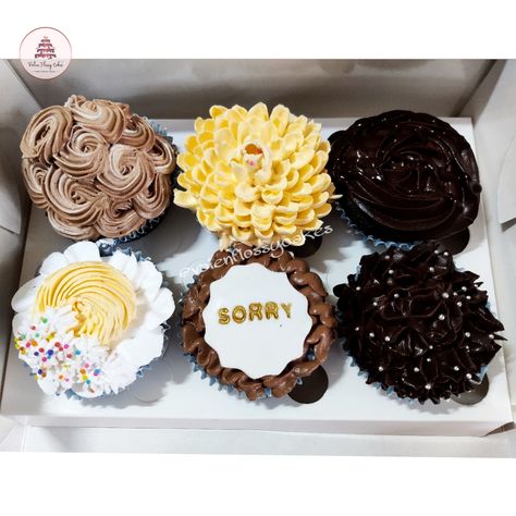 Sorry Cupcakes, Apology Cake, Cutest Cupcakes, Cupcake Gift, Cupcake Cake Designs, Cute Cupcakes, Cupcake Cake, Cake Designs, The Cutest