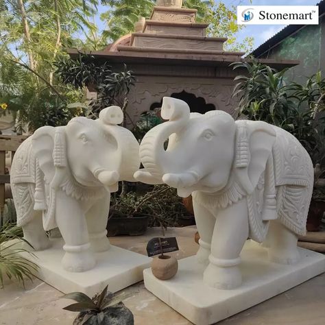 Garden Statue, Garden Statues, White Marble, Elephant, Marble, Buy Online, Statue, Sculpture, White