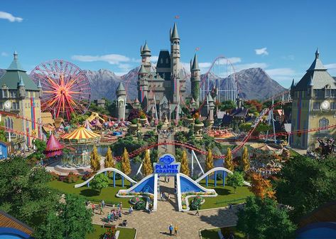 Theme Park Planning, Planet Drawing, Planet Coaster, Indie Scene, Mood Images, Building Designs, Xbox Series X, Parking Design, Adventure Activities