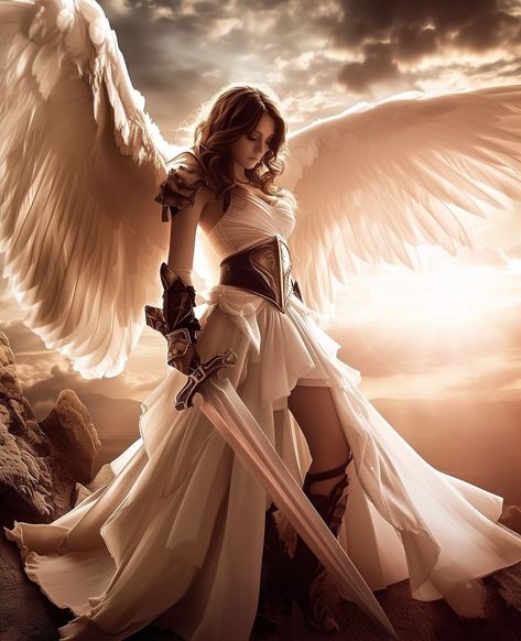 Warrior Angels, Angel Woman Art, Angels In Armor, Warrior Angel, Angel Warrior Female Goddesses, Warrior Angel Woman, Angel Tattoo Designs, Angel Artwork, Beautiful Angels Pictures