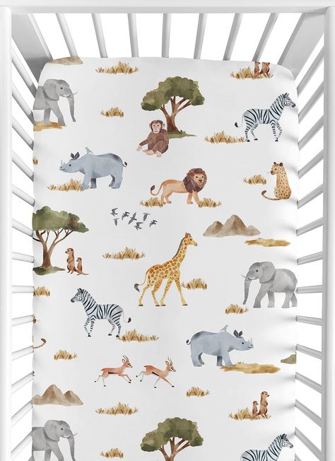 PRICES MAY VARY. Dimensions: 52 in. x 28 in. x 8 in. Brushed Microfiber - Multicolor Watercolor Jungle Animals Print Fully elastic bottom for secure fit on most standard size cribs and toddler beds Easy machine washable and dryable Love the fabric style? Sweet Jojo Designs also makes coordinating bedding and decor accessories. Sweet Jojo Designs crib sheets are designed to match with their coordinating Crib Bedding Sets. Made with soft and cozy fabrics in exclusive patterns and colors. Sweet Joj Watercolor Jungle Animals, Zoo Nursery, Concrete Creations, Jungle Theme Nursery, Safari Theme Nursery, Mini Crib Sheets, Crib Toddler Bed, Jungle Nursery, Toddler Mattress