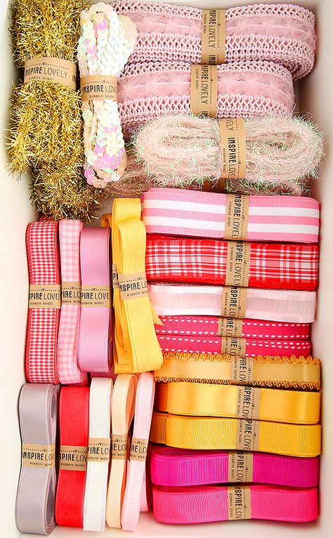 Ribbon Storage, Craft Rooms, Ribbon Work, Silk Ribbon Embroidery, Craft Room Organization, Fabric Ribbon, Linen Closet, Ribbon Embroidery, Craft Storage