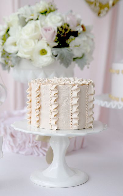 So pretty. Ruffle Cake, Special Occasion Cakes, Gorgeous Cakes, Occasion Cakes, Love Cake, Fancy Cakes, Sweet Cakes, Buttercream Cake, Cake Creations