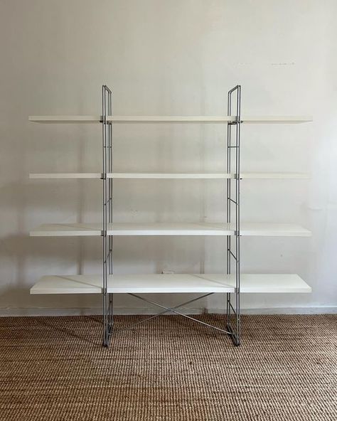 Ikea Metal Shelf, Vintage Ikea Shelf, Niels Gammelgaard Ikea Shelf, Ikea Metal Shelves, Zurich Apartment, Ikea Shelving, Ikea Bookshelf, Ikea Shelving Unit, Niels Gammelgaard