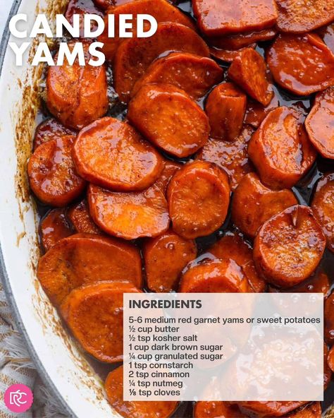 Sweet, buttery, and full of holiday magic! 🍠✨ These Candied Yams are a classic side dish that everyone will love. Caramelized with brown sugar and spices, they're the perfect addition to your festive table. Recipe ➡️ https://therecipecritic.com/candied-yams/ #CandiedYams #HolidaySides #ComfortFoodClassic Garnet Yams Recipe, Yam Or Sweet Potato, Candied Yams, Candy Yams, Holiday Sides, Festive Tables, Holiday Magic, Sugar And Spice, Side Dish