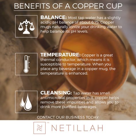 Copper Benefits Health, Benefits Of Copper, Sauna Health Benefits, Copper Benefits, Copper Cup, Copper Cups, Copper Mugs, In A Mug, Tea Benefits