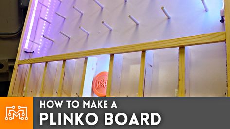 How to Make a Plinko Board - I Like To Make Stuff Plinko Board, Plinko Game, Plexiglass Sheets, Marker Board, Basement Family Room, Make Stuff, Jungle Birthday, Dark Material, Harvest Festival