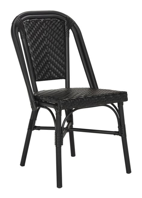 PAT4013A-SET2 Patio Chairs - Furniture by Safavieh Wicker Texture, Counter Stools Backless, French Classic, Outdoor Cafe, Outdoor Room, Patio Dining Chairs, Black Furniture, Wooden Furniture, Outdoor Rooms