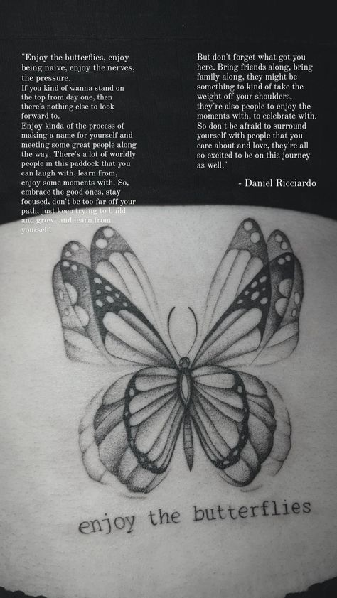 Daniel Ricciardo Tattoo Idea, Enjoy The Butterflies Daniel Ricciardo Tattoo, F1 Tattoo Ideas Minimal, Butterflie Tattoo, Enjoy The Butterflies Tattoo, Daniel Ricciardo Tattoo, Enjoy The Butterflies Daniel Ricciardo, Formula 1 Tattoo Ideas, F1 Tattoo