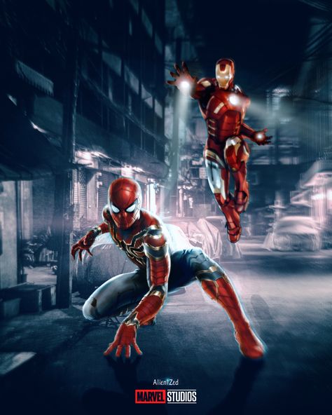 Ironman And Spiderman Wallpaper, Ironman And Spiderman, Iron Man And Spiderman, City Picture, House Spider, Spiderman Ironman, Marvel Fanart, Broken Screen Wallpaper, Iron Man Avengers