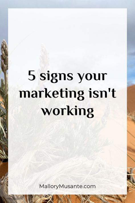 5 signs your marketing isn't working — Mallory Musante | Marketing Strategist + Business Consultant Small Business Marketing Creative, Marketing Tips And Tricks, Small Business Marketing Plan, Marketing Hacks, Author Platform, Digital Marketing Tips, Business Marketing Plan, Business Consultant, Small Business Social Media