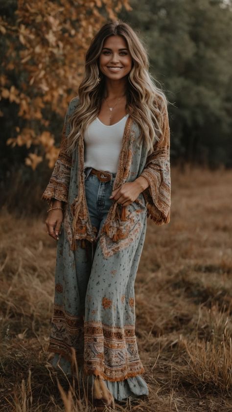 Discover the latest Boho Fall Outfit trend with a touch of Hippie Western Casual Midsize 2024 fit Witchy Sized Cute 2023 vibe Edgy Women's fashion inspiration Embrace the Dark Hippie bohemian style with these trending wardrobe ideas Boho Fall Outfits, Fall Trends Outfits, Womens Fashion Edgy, Boho Fall, Fabulous Fall, Professional Attire, Womens Fashion Inspiration, Boho Vibe, Boho Outfits