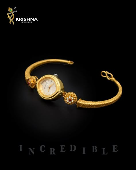 Gold Watches Women Indian, Gold Breslet, Gold Bangle Watch, Man Gold Bracelet Design, Mango Haram, Indian Gold Necklace Designs, Simple Necklace Designs, Unique Gold Jewelry Designs, Golden Watch